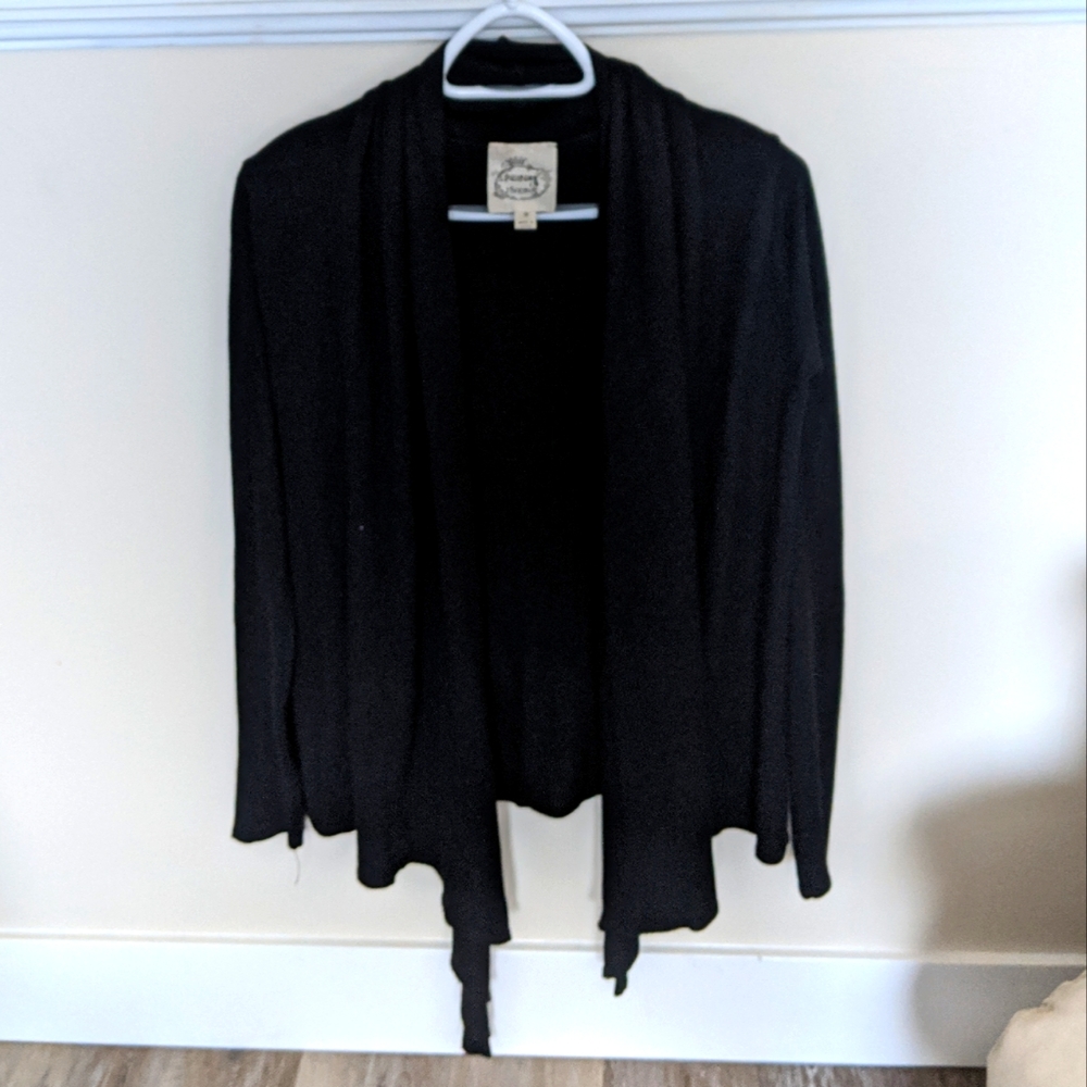 Knit Cardigan with Handkerchief Hem
